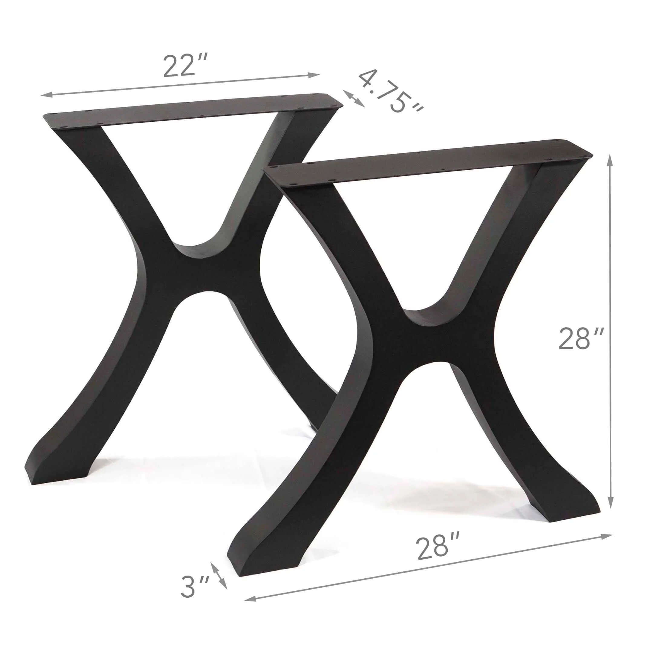 ST3017, Flowy Cross Dining Table Legs