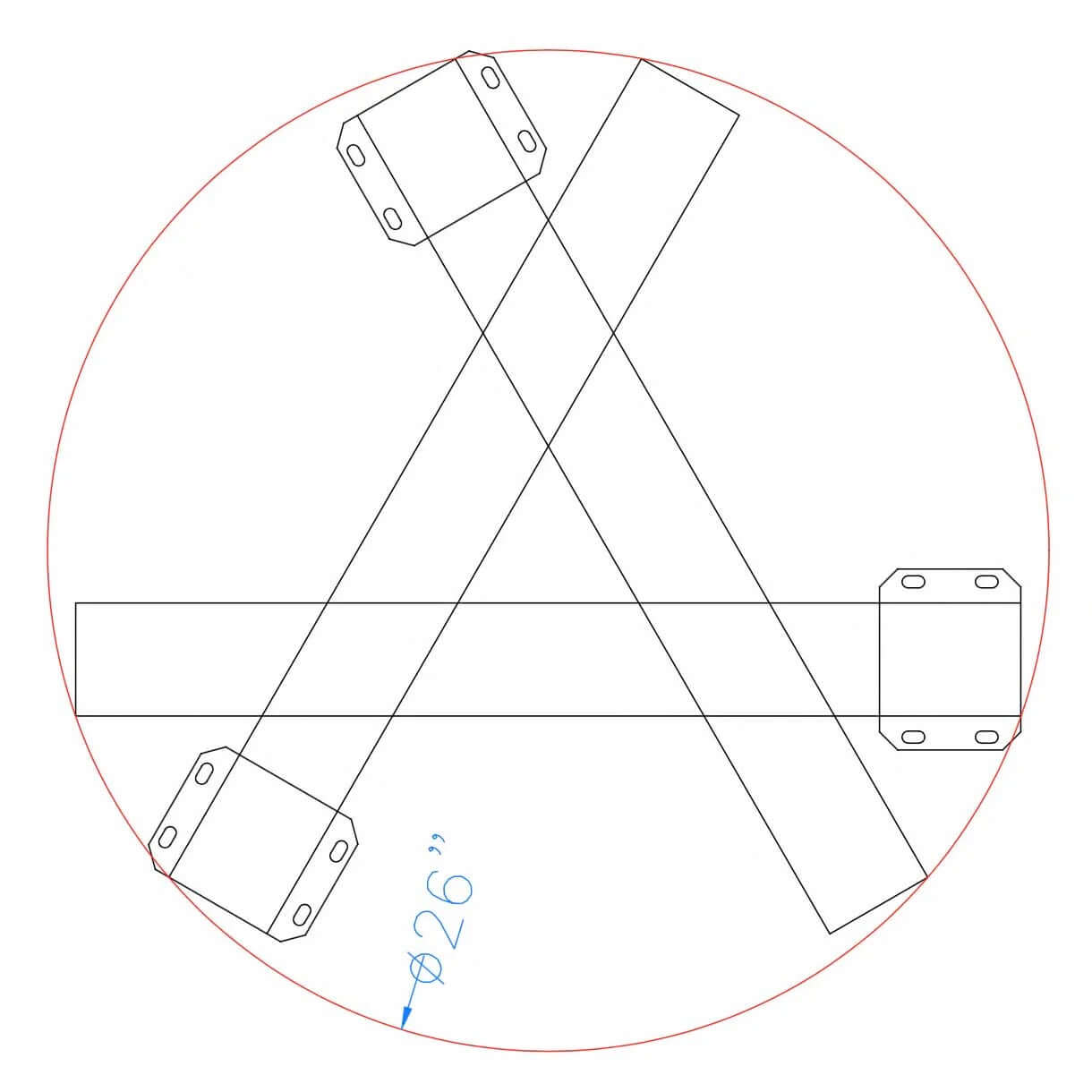 SS1713 - Tripod Round Dining Table Base