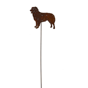 W4368 Dog Picks - rusted garden stakes