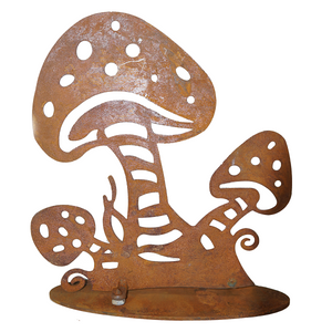 LU0186WB Mushroom with base - garden ornaments/ a set of three size