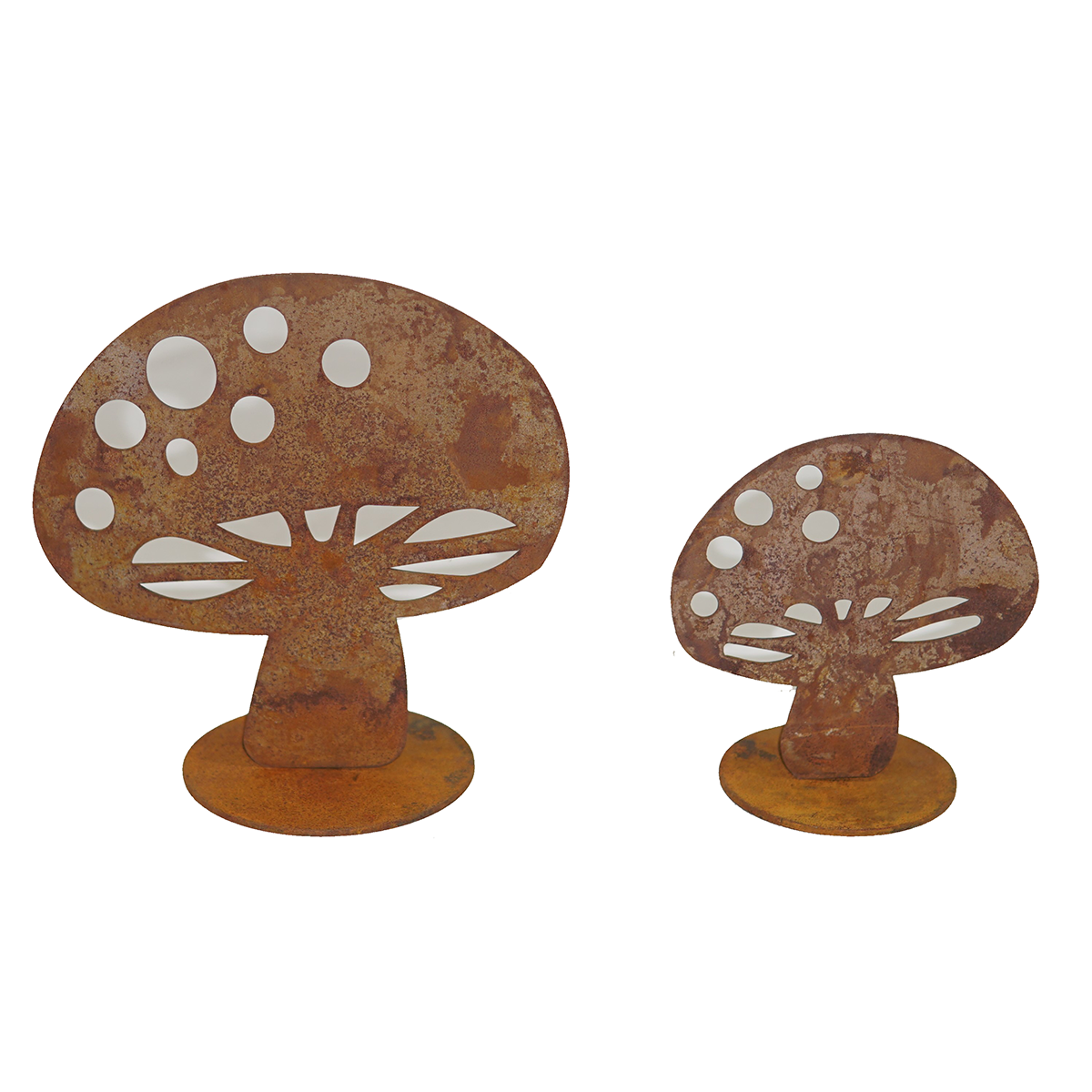 LU0186WB Mushroom with base - garden ornaments/ a set of three size