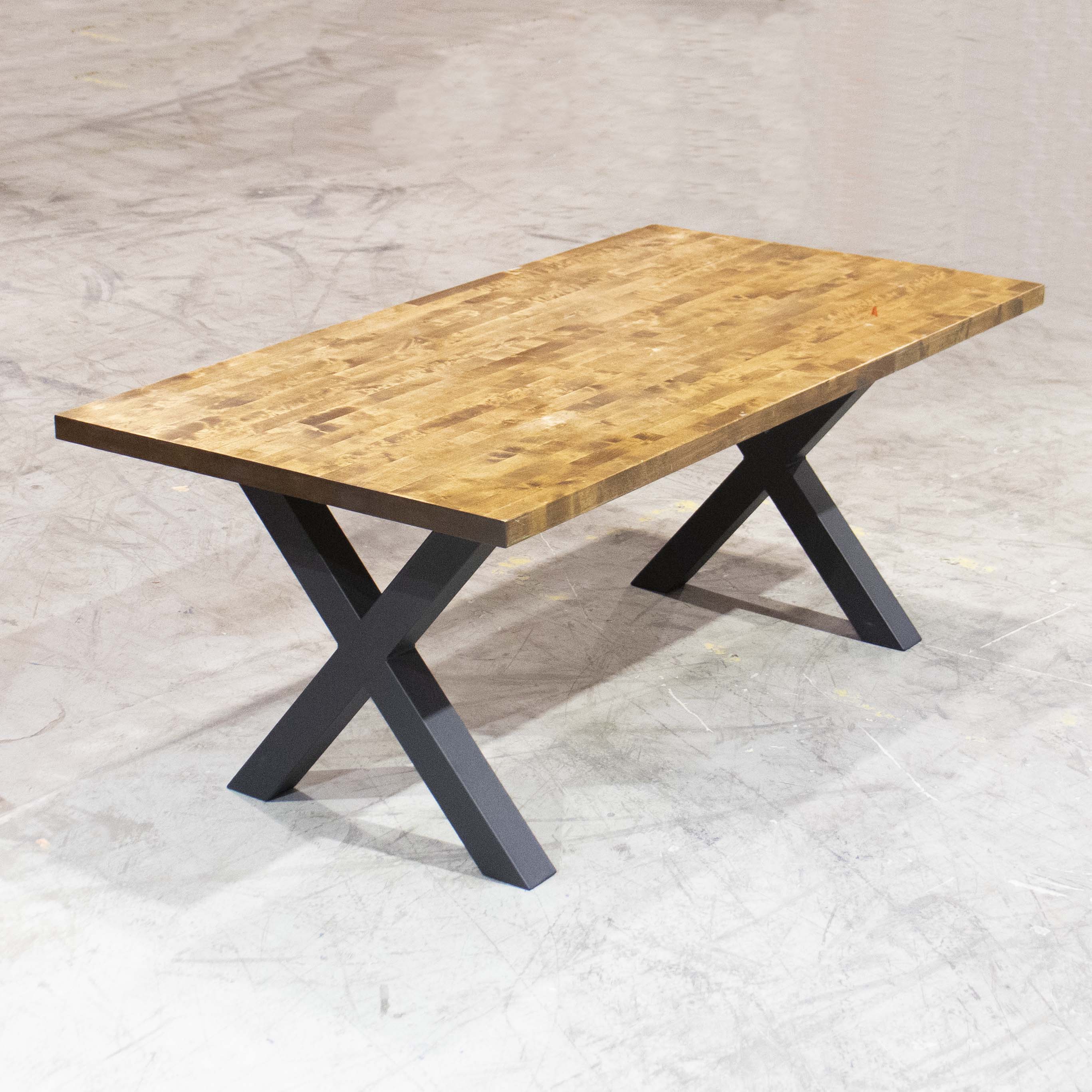 SS004 Strong X Shape Dining Table Legs (For heavy table tops), 1 Pair, 71cm x 71cm