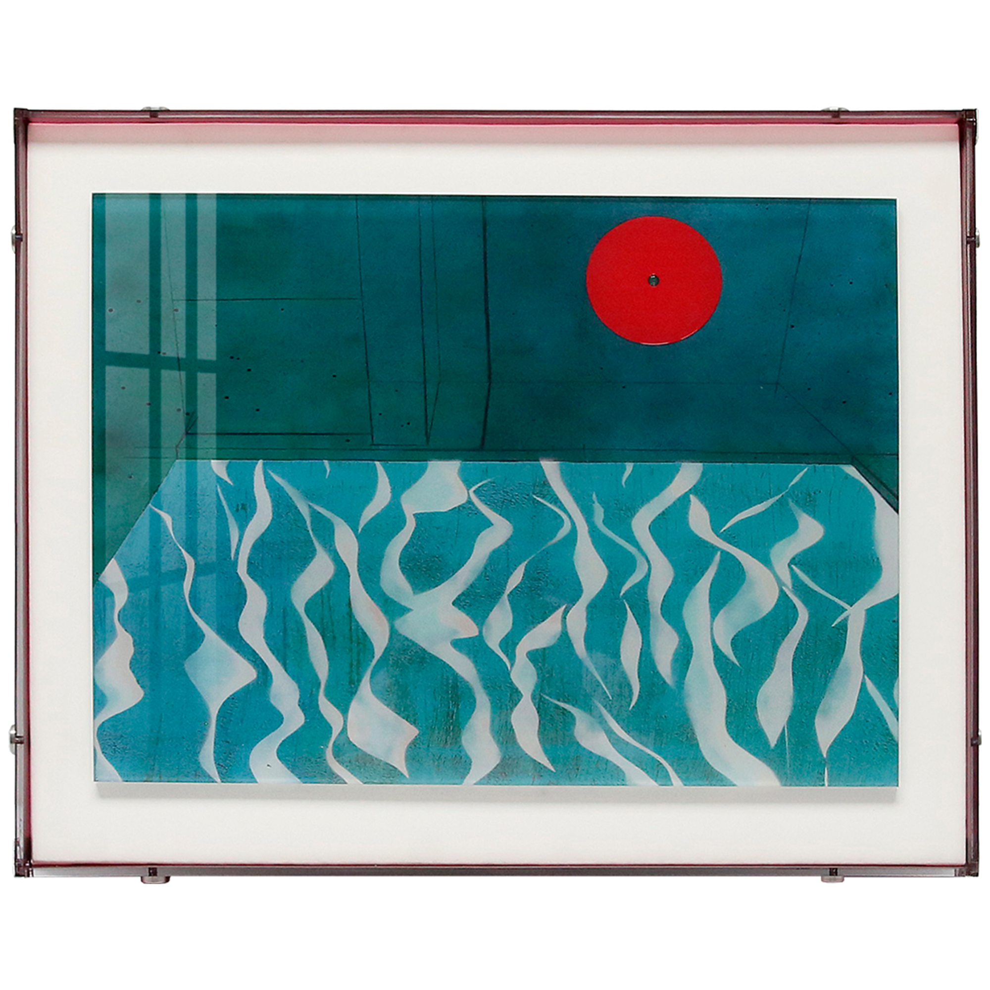 Red sun Abstract art Wall art ASBA4029A - 40*50cm