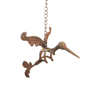 W3561 - Hanging hummingbird rusted - Natural Rusted