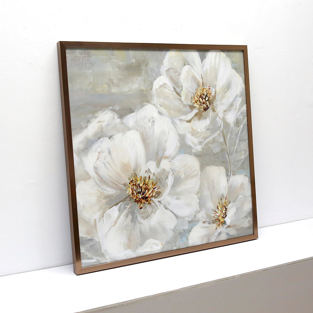 Silver peony Wall art ARJA1213A - 80*80cm