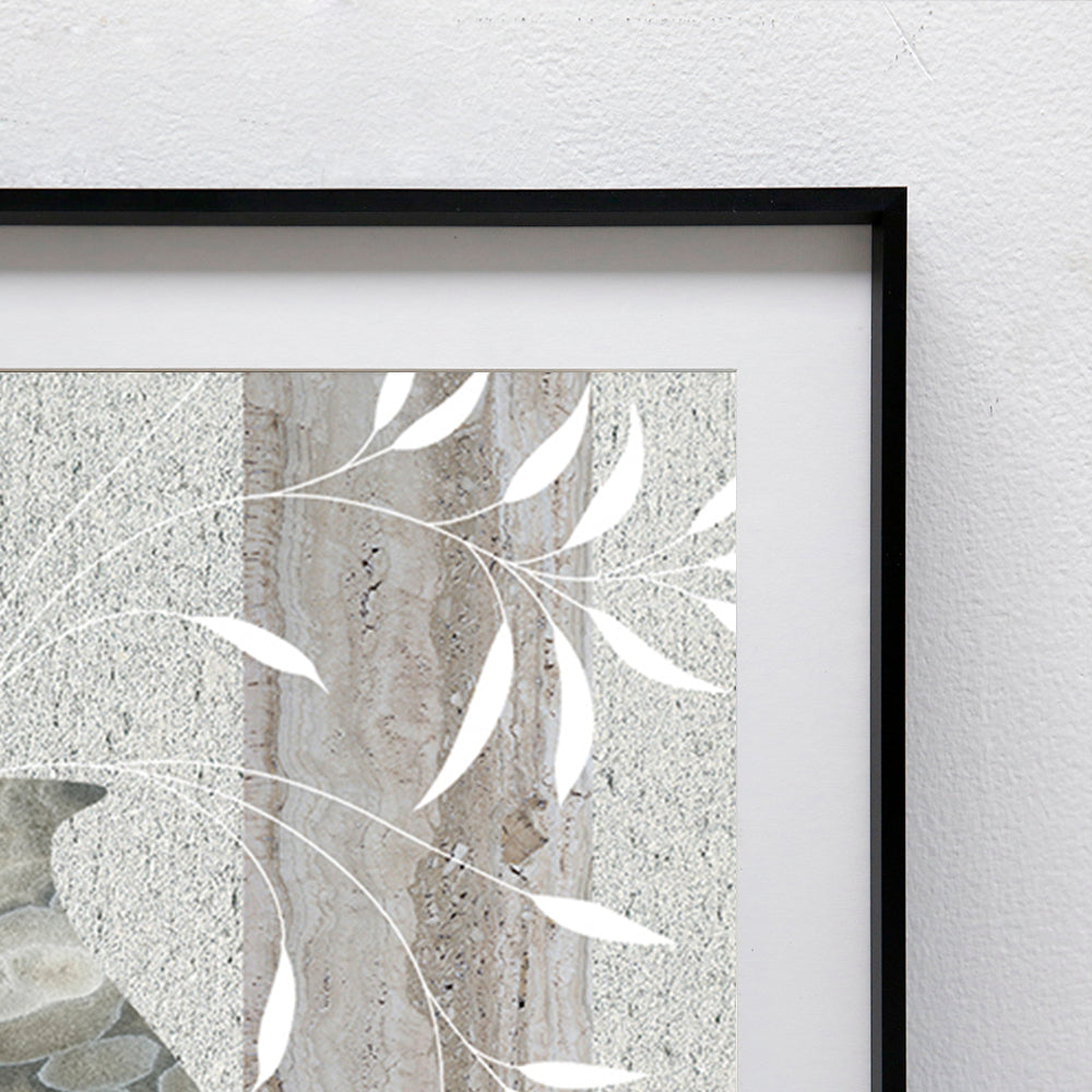 Vase and Bamboo leaves Wall art ARZE1004B - 75*100cm