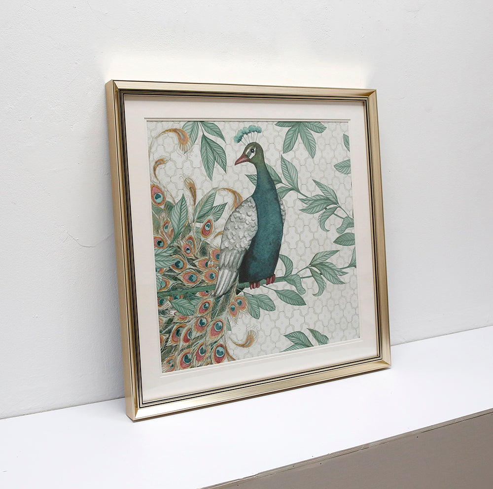 Green Peafowl II Wall Arts ASDB2002B - 60*60cm