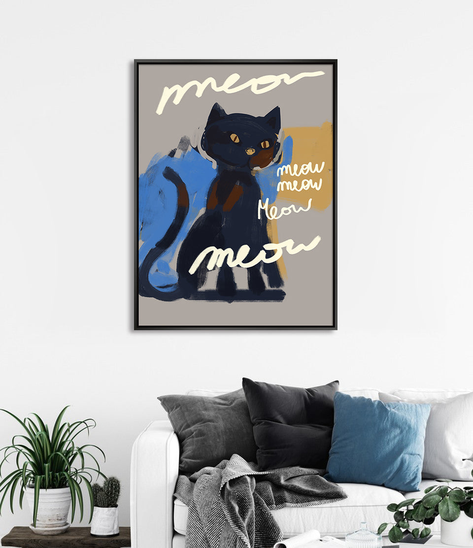 Black Cat Wall arts ASEB1009A - 60*80cm