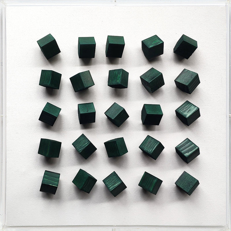 Wooden blocks III wall art 3D art BDOC0001B - 45*45cm