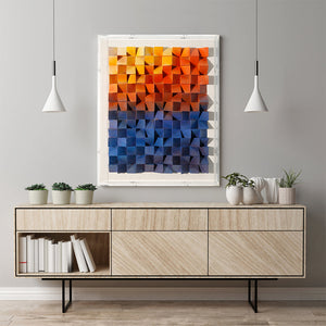 Wooden blocks I wall art 3D art BDOC1002B - 40*50cm