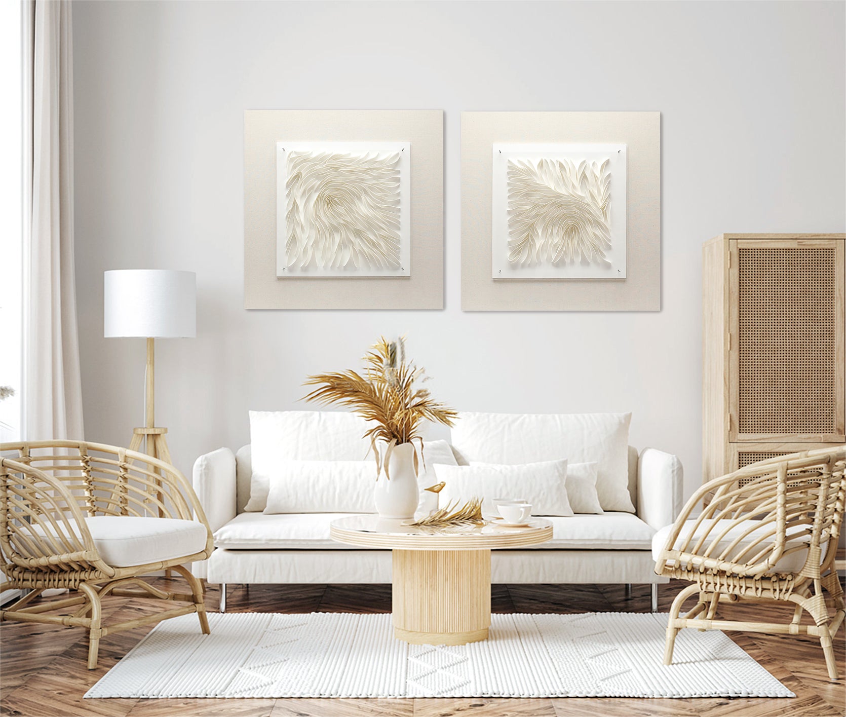Handmade paper art 3D art Wall art BEOB2004A - 90*90cm