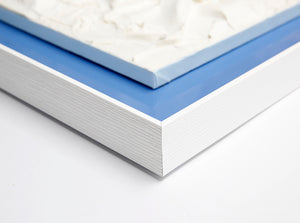 Blue sea and white wave I Handmade paper art 3D art Wall art BGOB1009A - 100*100cm