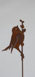 W3574P Bird on willow - rusted garden stakes