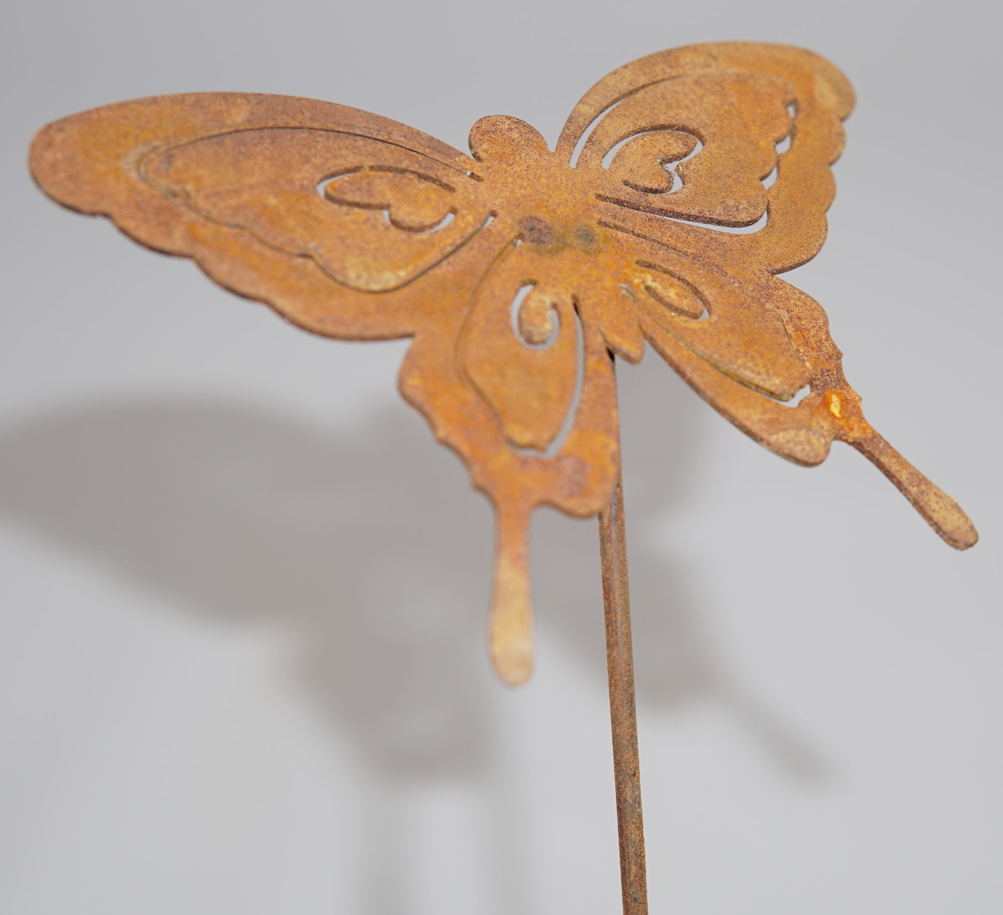 W4936B Stake butterfly small - rusted garden stakes