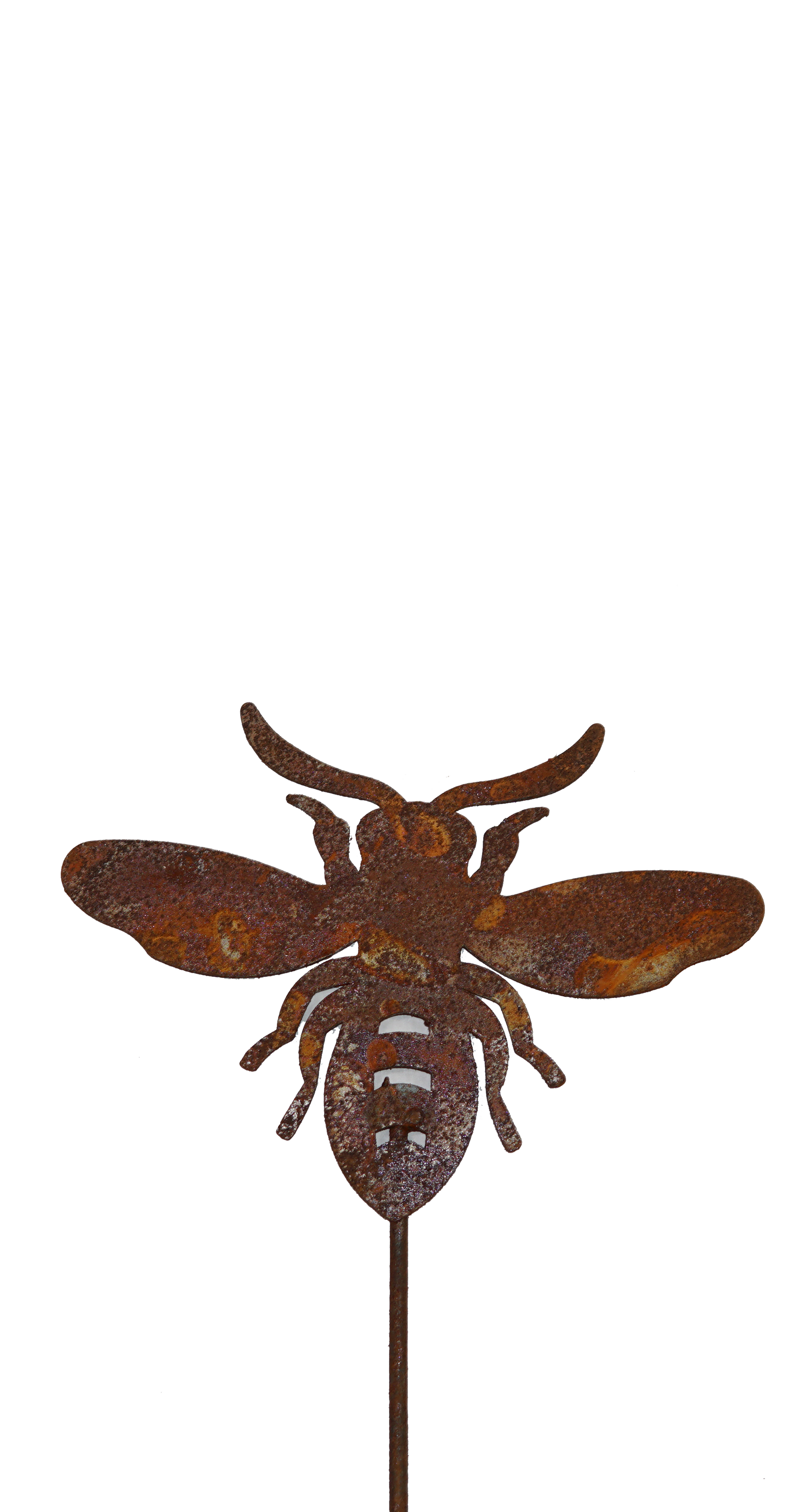 W4132 Bee stake - rusted garden stakes