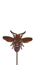 W4132 Bee stake - rusted garden stakes