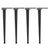 G800098-410 Cone Shape Coffee Table Legs, Black Powder Coated, Set/4