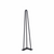 W5032B Reinforced 3-rod Hairpin leg 55cm -Black powder coated