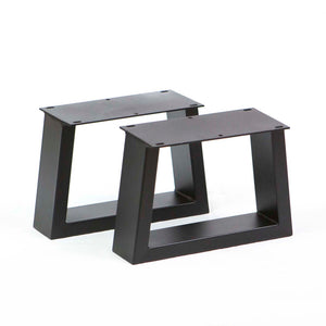 SS250 Trapezoid Short Table Legs, Black Powder Coated, 25.4cm x 20cm