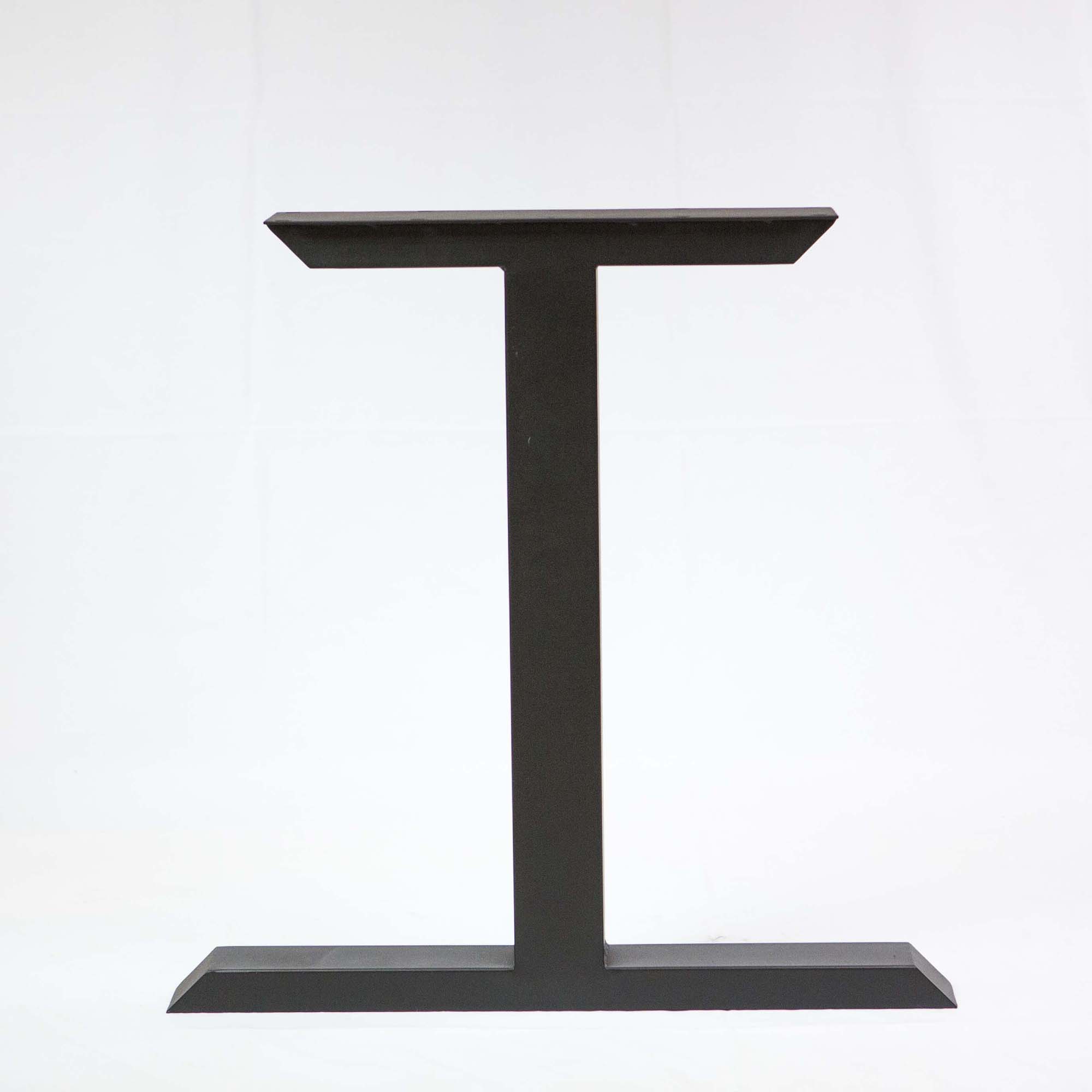 SS810 Tee Shape Dining Table legs, 1 Pair, Black Powder Coated, 71 x 50cm