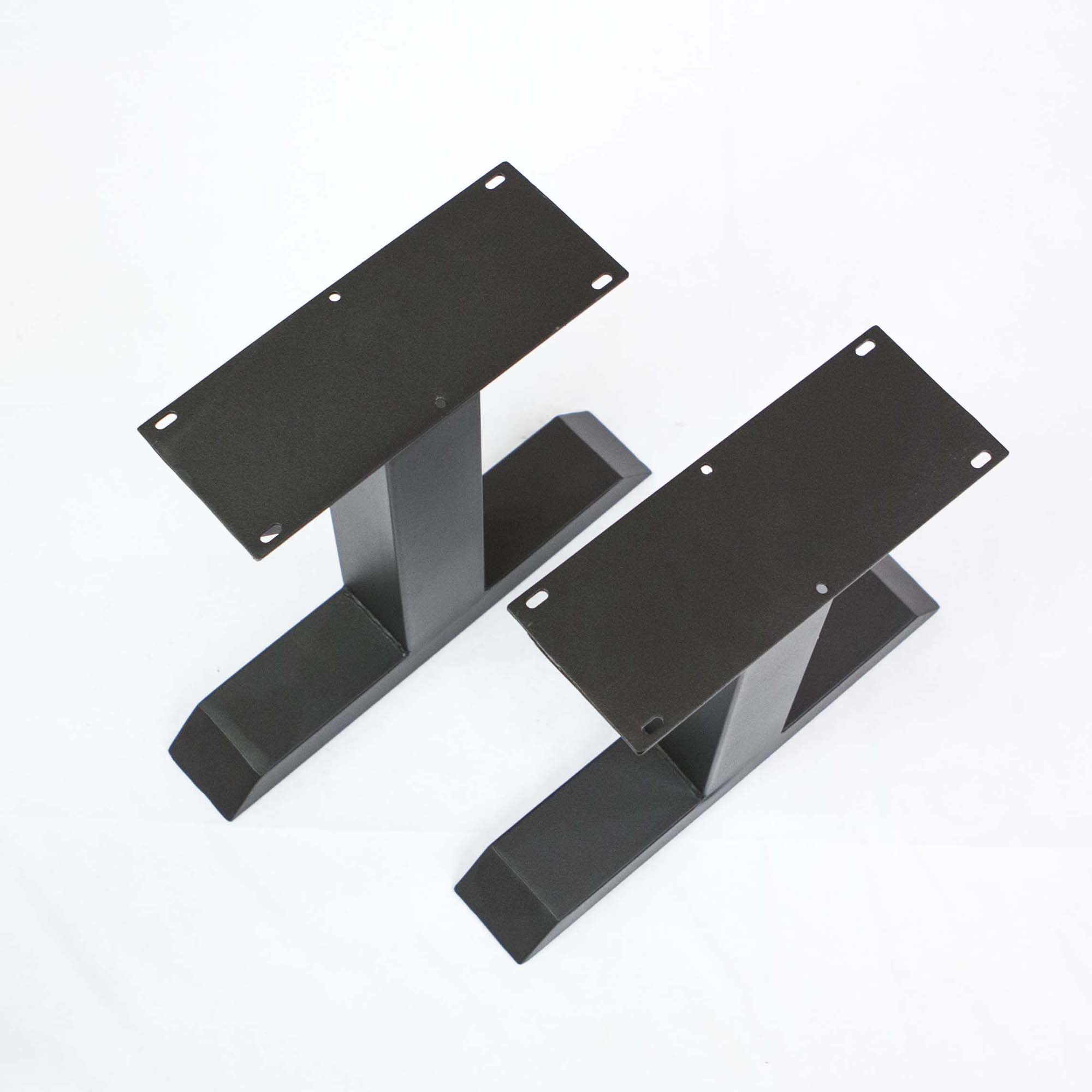 SS820 T-Shaped Coffee Table Legs, 1 Pair, Black Powder Coated, 46cm X 41cm