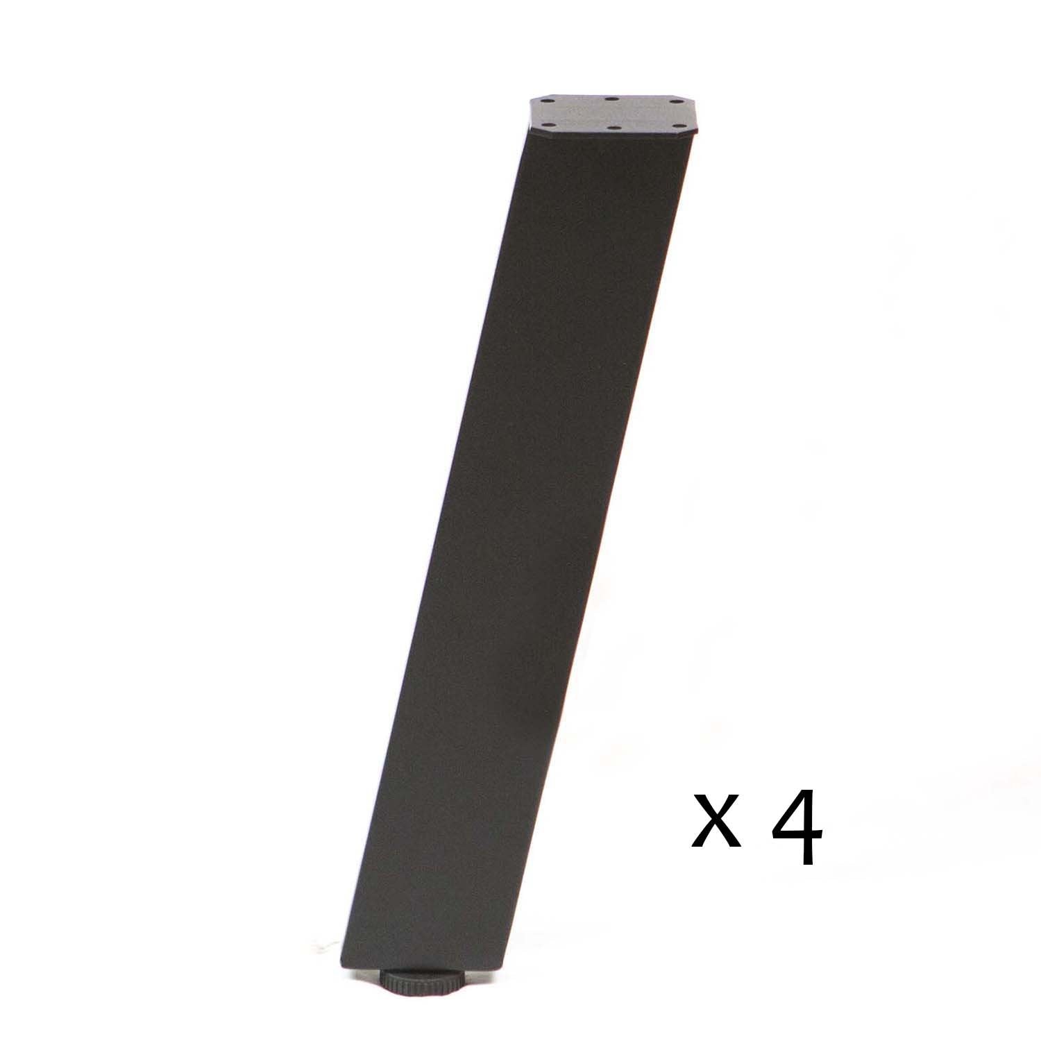 SS900 Angled Coffee Table Legs 40cm H, Black Powder Coated, Set/4