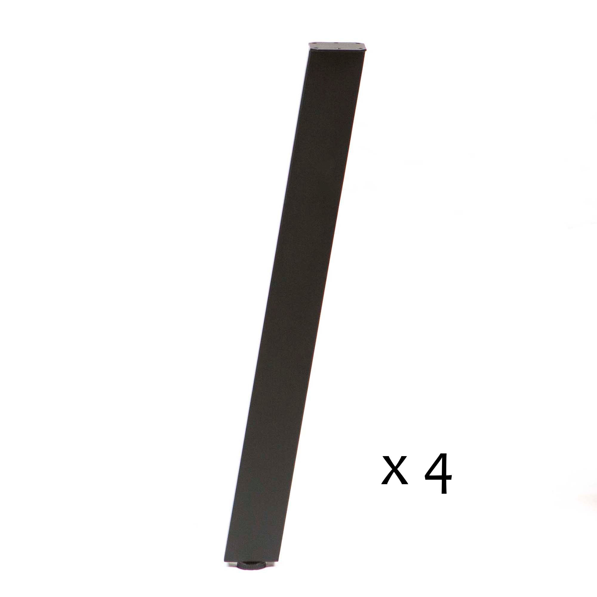 SS910 Angled Dining Table Legs 71cm H, Black Powder Coated, Set/4