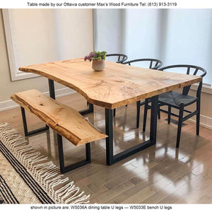 W5036A PLUS Dining Table U Legs, 1 Pair (Set of 2 legs) 71cm tall 66cm wide
