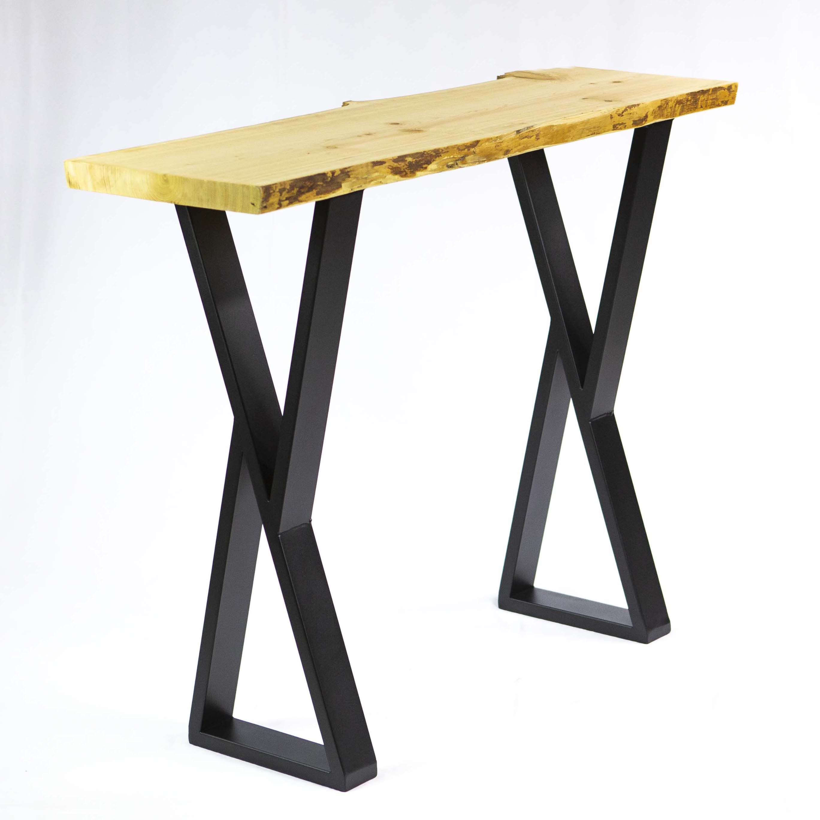 SS370 Z-shape Counter Height Table Legs, 86cm tall 31cm wide, Black Powder Coated, 1 Pair