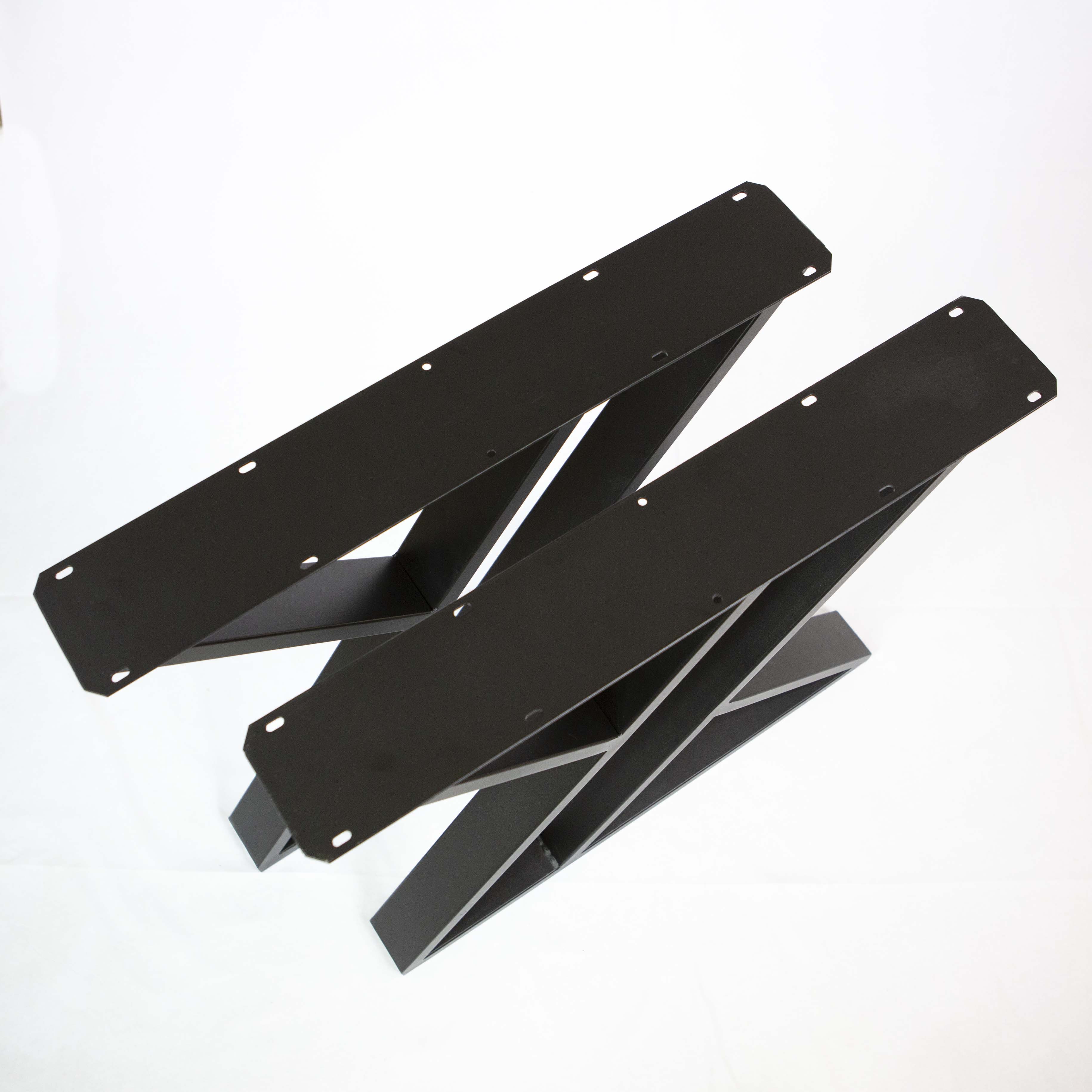 SS1110 Double-Z Dining Table Legs, Black Powder Coated, 1 Pair