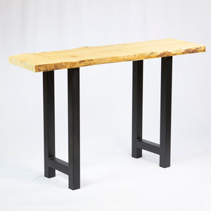 W5043B2 PLUS Console table H legs, 1 Pair 71cm tall 31cm wide - Black powder coated